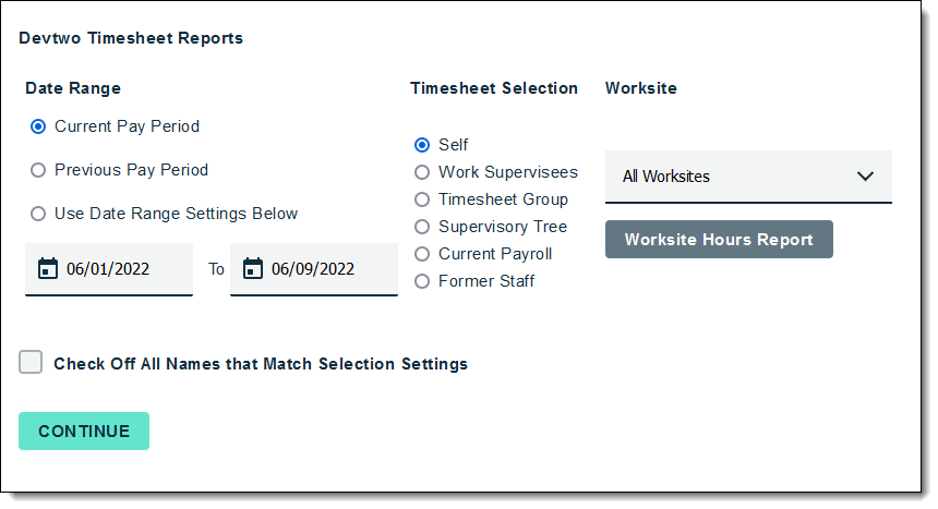 Attendance - Worksite Hours Report.png