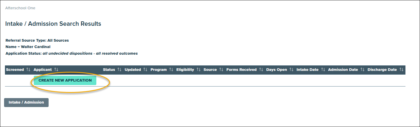 Intake Admission Create New Application Button.png